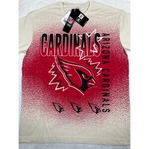 New Era Arizona Cardinals NFL T-Shirt Mens Medium Red White Gradient Graphic Tee